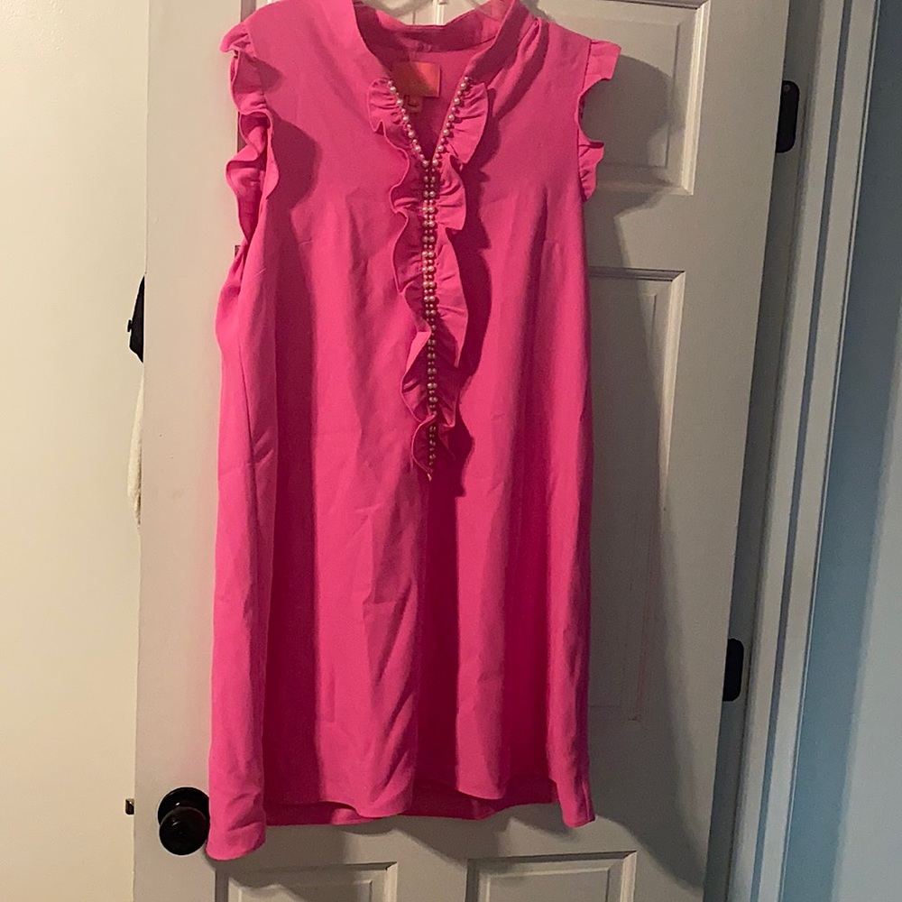 Loose fitting summer dress with zipper front